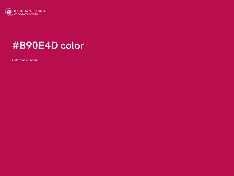 #B90E4D color image