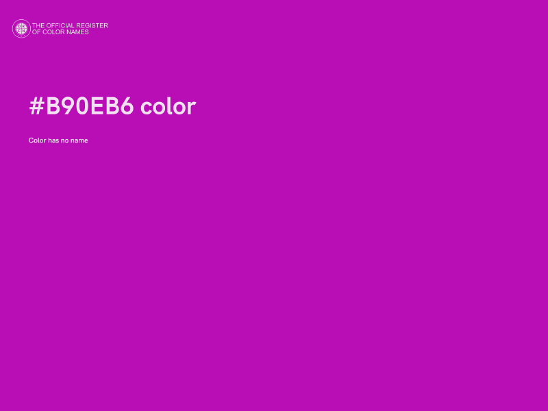 #B90EB6 color image