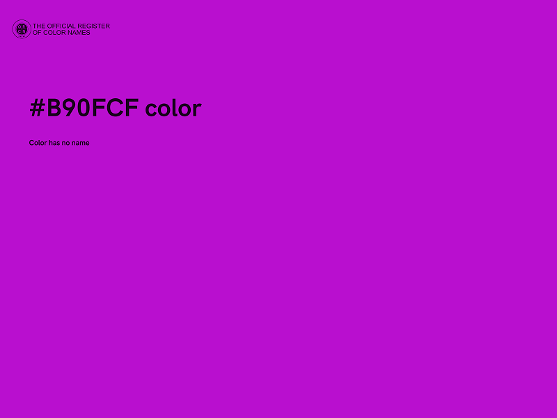 #B90FCF color image