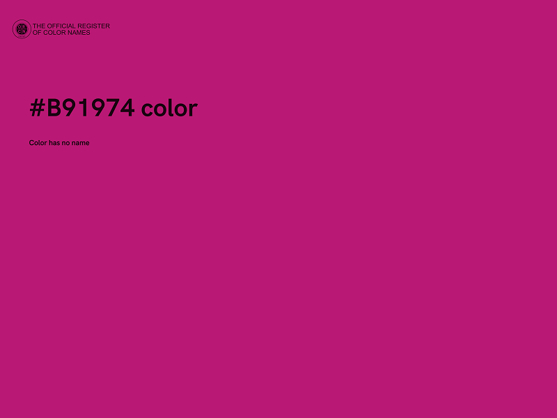 #B91974 color image