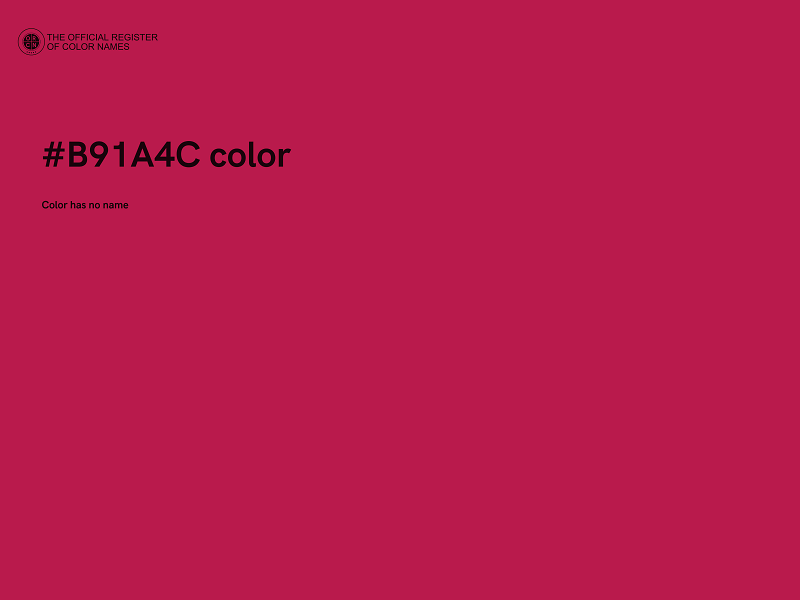 #B91A4C color image