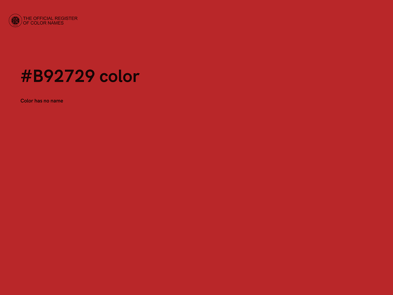 #B92729 color image