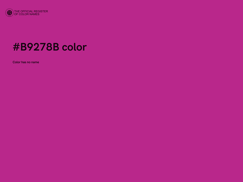 #B9278B color image