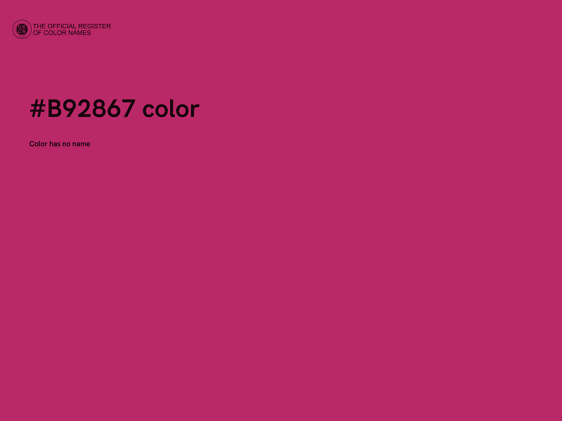 #B92867 color image