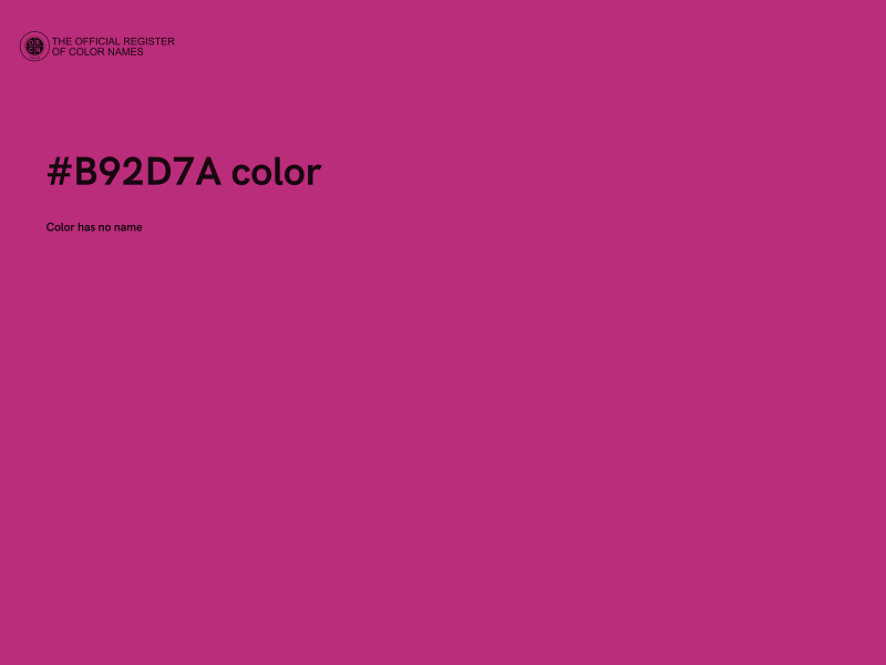 #B92D7A color image