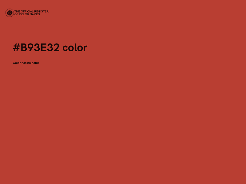 #B93E32 color image