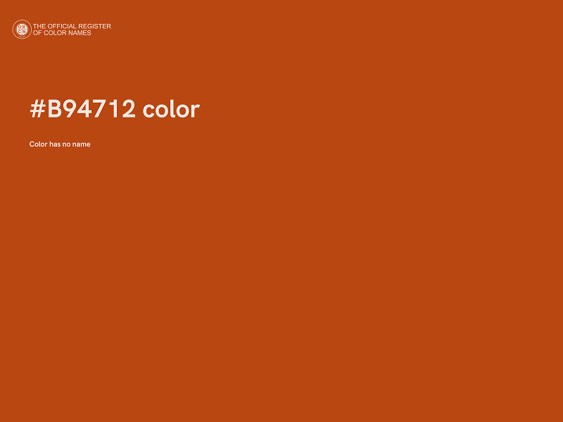 #B94712 color image