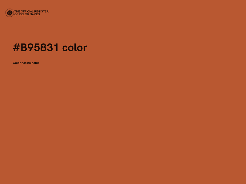 #B95831 color image