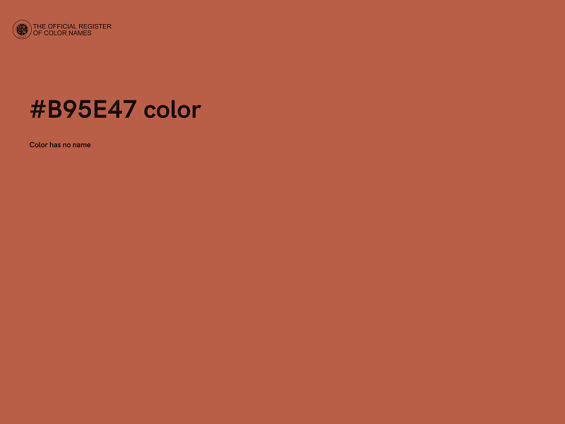 #B95E47 color image