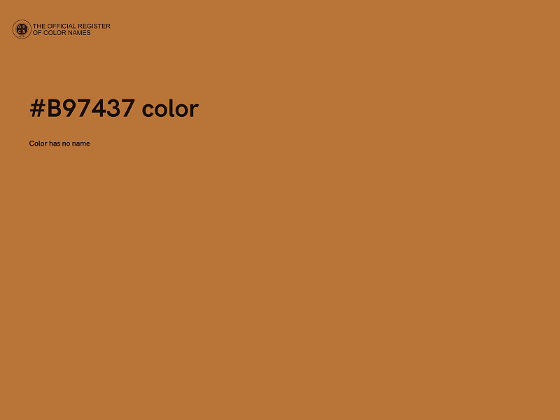 #B97437 color image