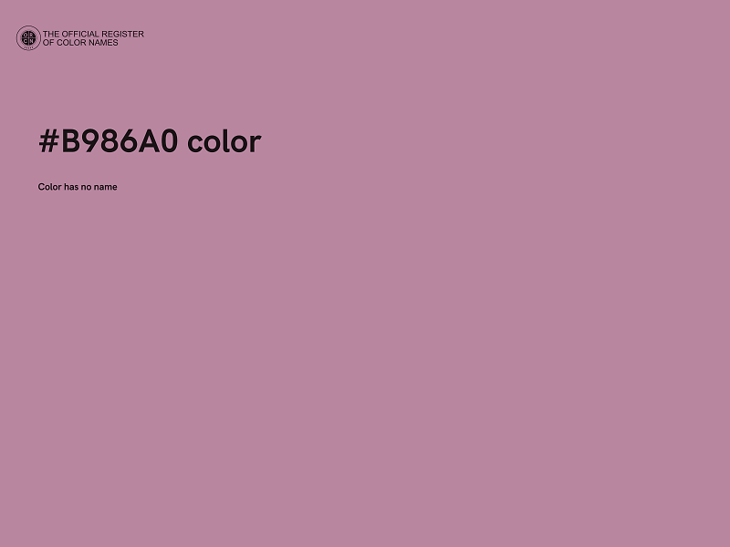 #B986A0 color image