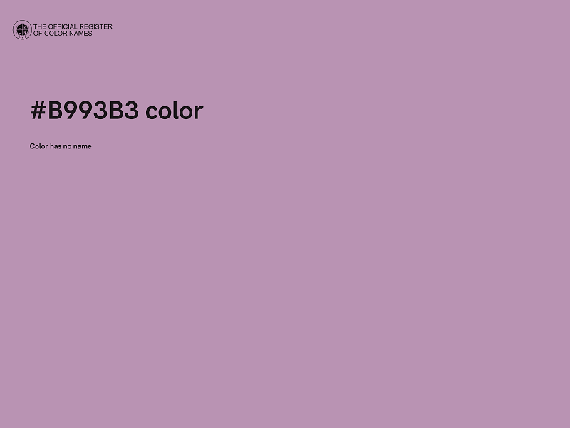 #B993B3 color image