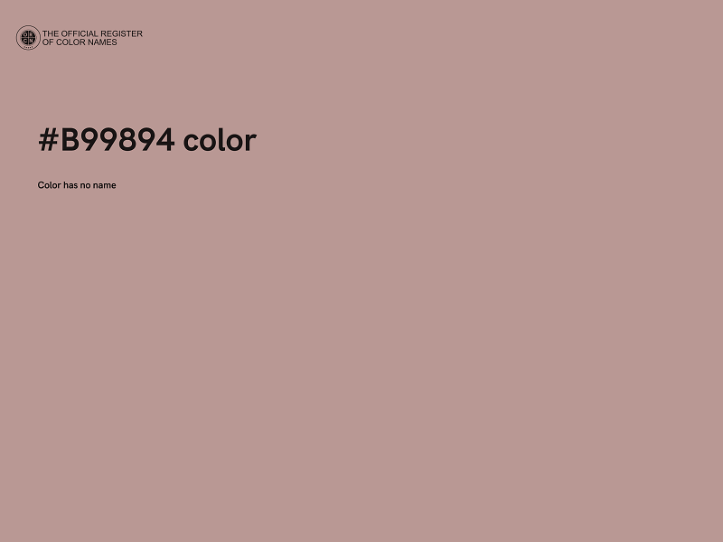 #B99894 color image