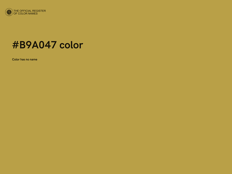 #B9A047 color image