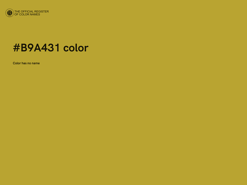 #B9A431 color image