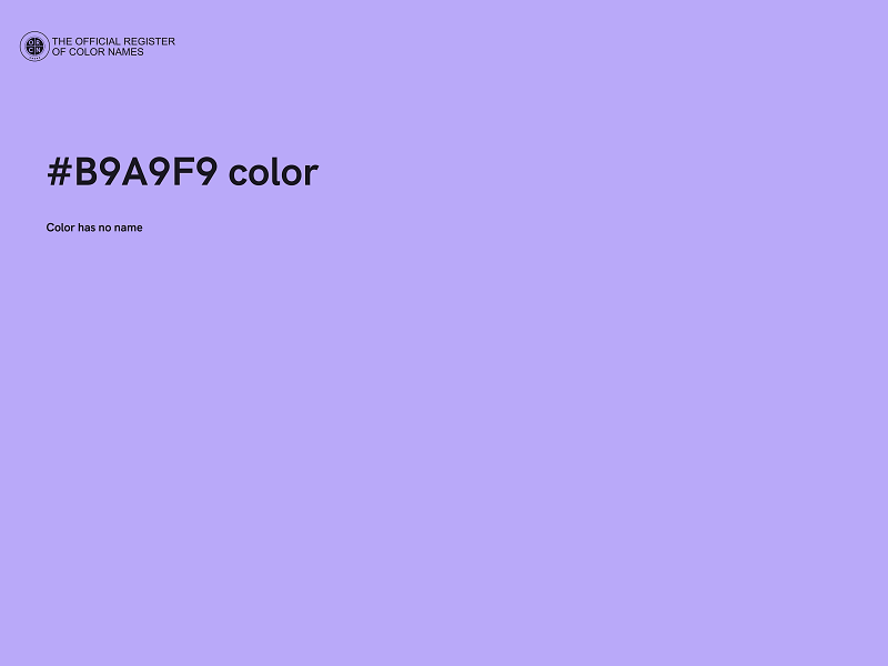 #B9A9F9 color image