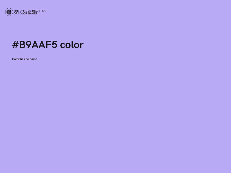 #B9AAF5 color image