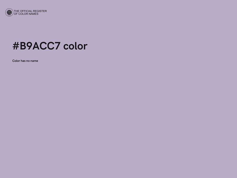 #B9ACC7 color image