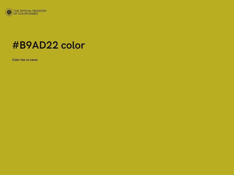 #B9AD22 color image