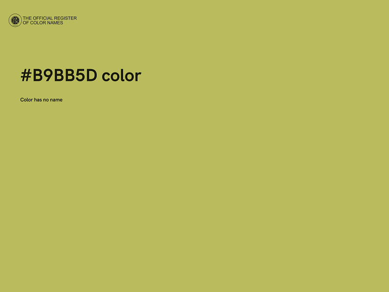 #B9BB5D color image