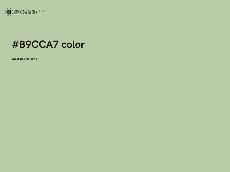 #B9CCA7 color image