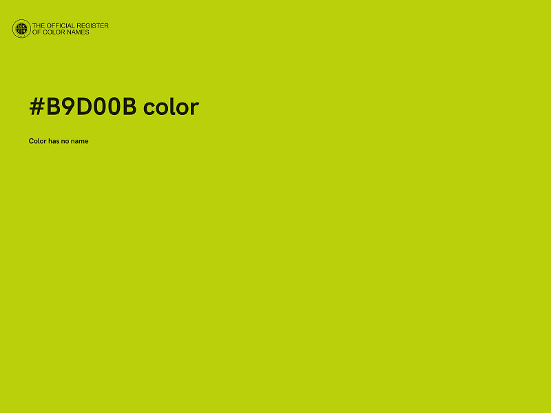 #B9D00B color image