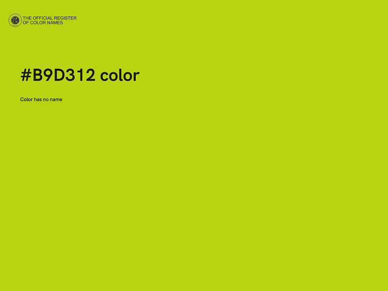 #B9D312 color image