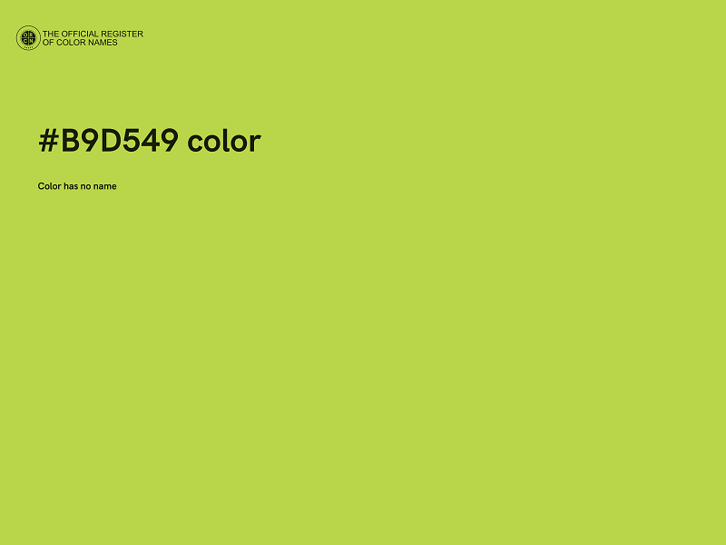 #B9D549 color image