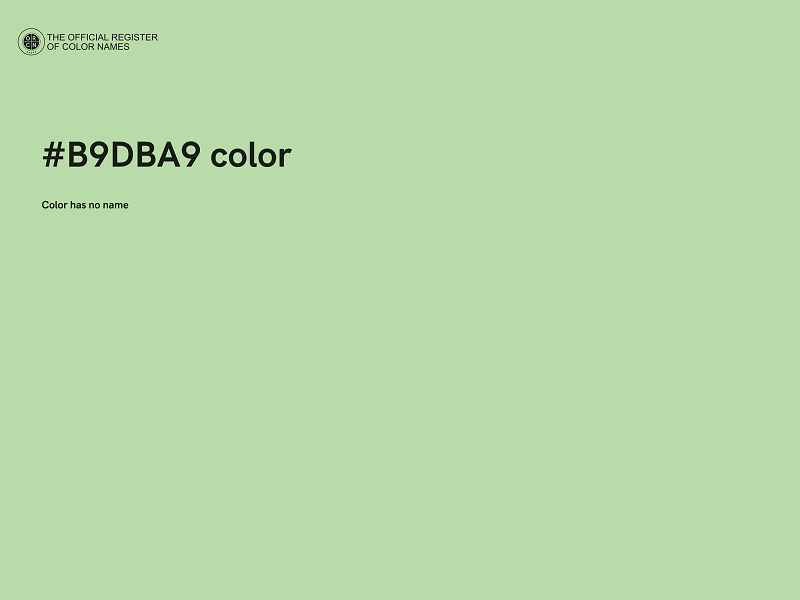 #B9DBA9 color image