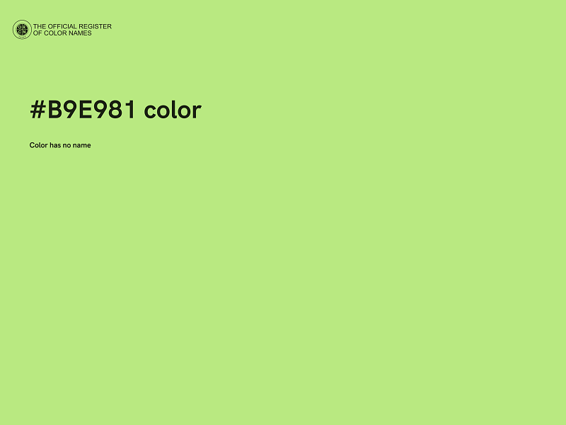 #B9E981 color image