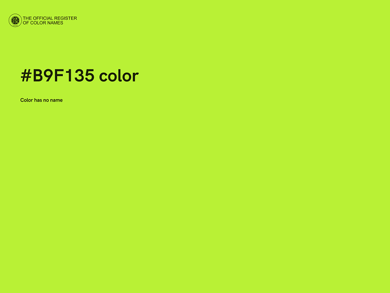 #B9F135 color image