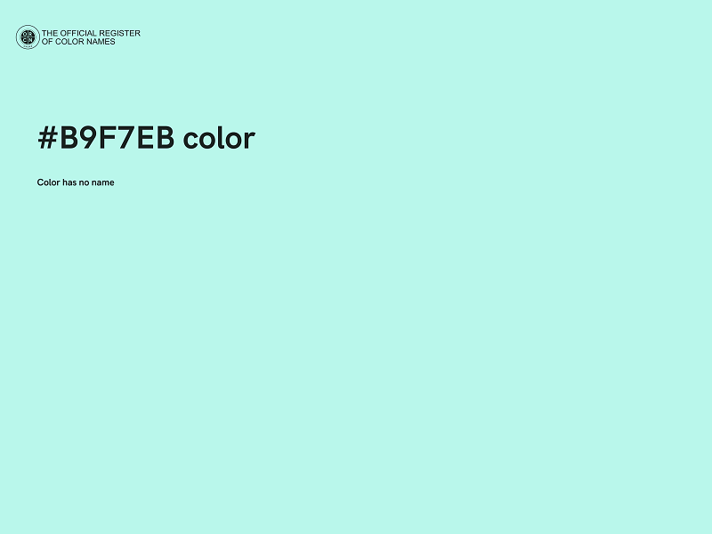 #B9F7EB color image