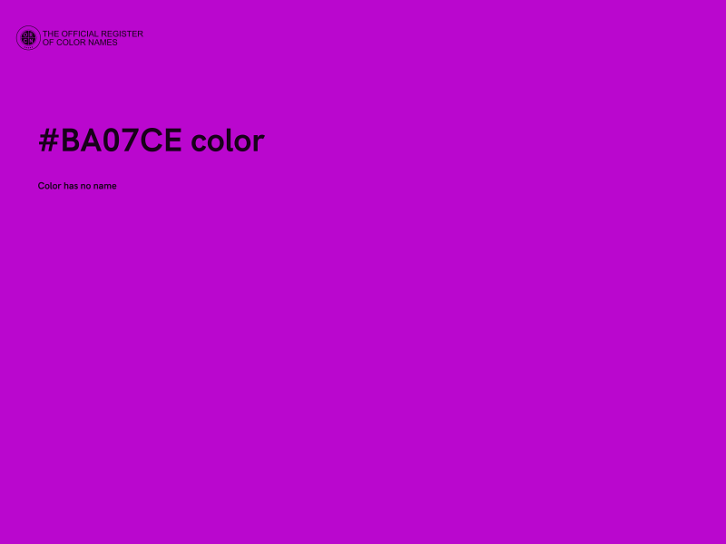 #BA07CE color image