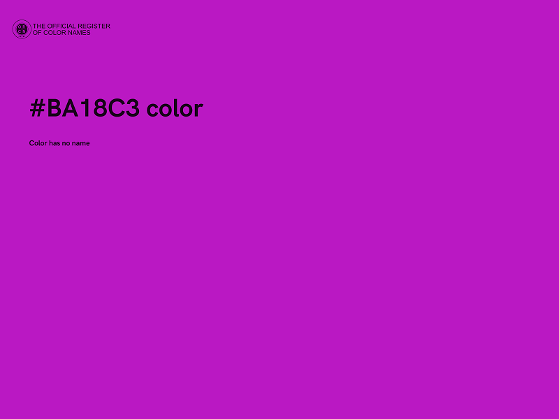 #BA18C3 color image