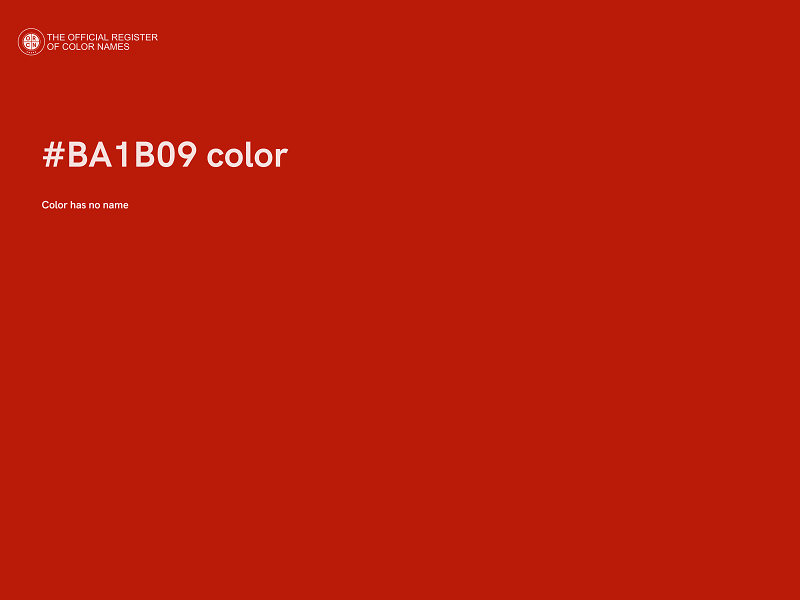 #BA1B09 color image