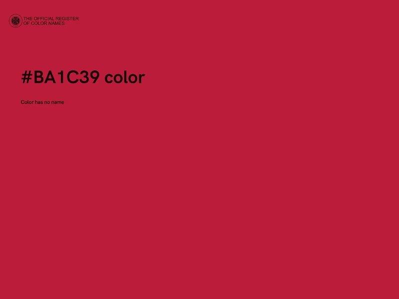 #BA1C39 color image