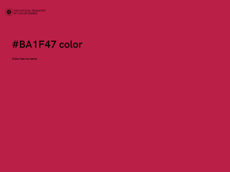 #BA1F47 color image