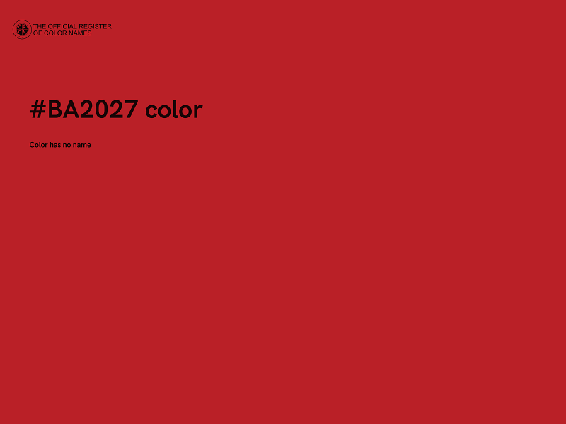 #BA2027 color image