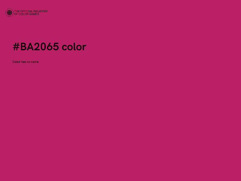 #BA2065 color image