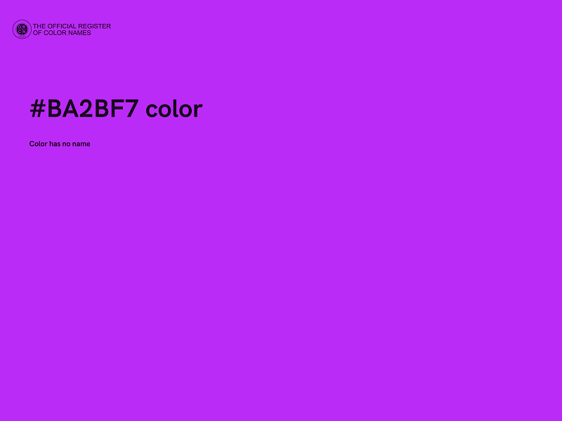 #BA2BF7 color image