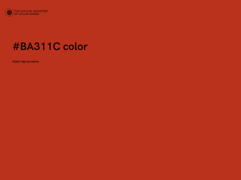 #BA311C color image