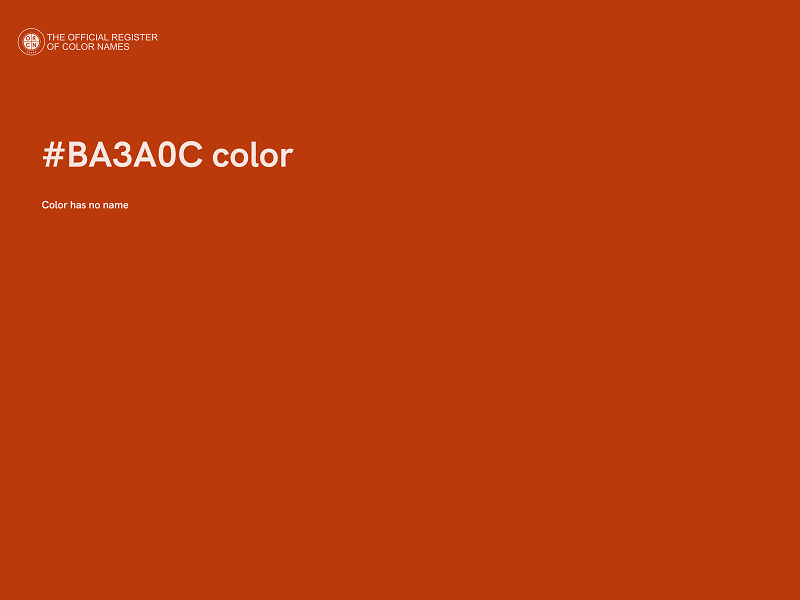 #BA3A0C color image