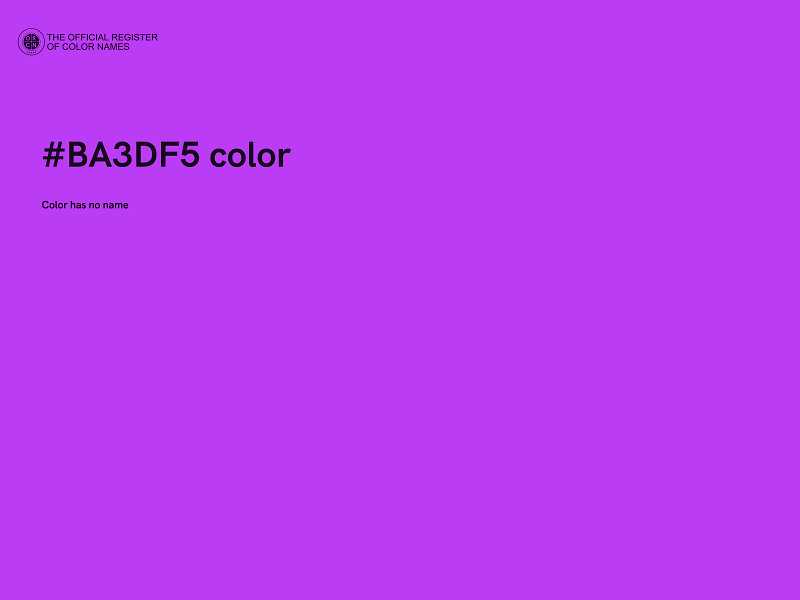 #BA3DF5 color image