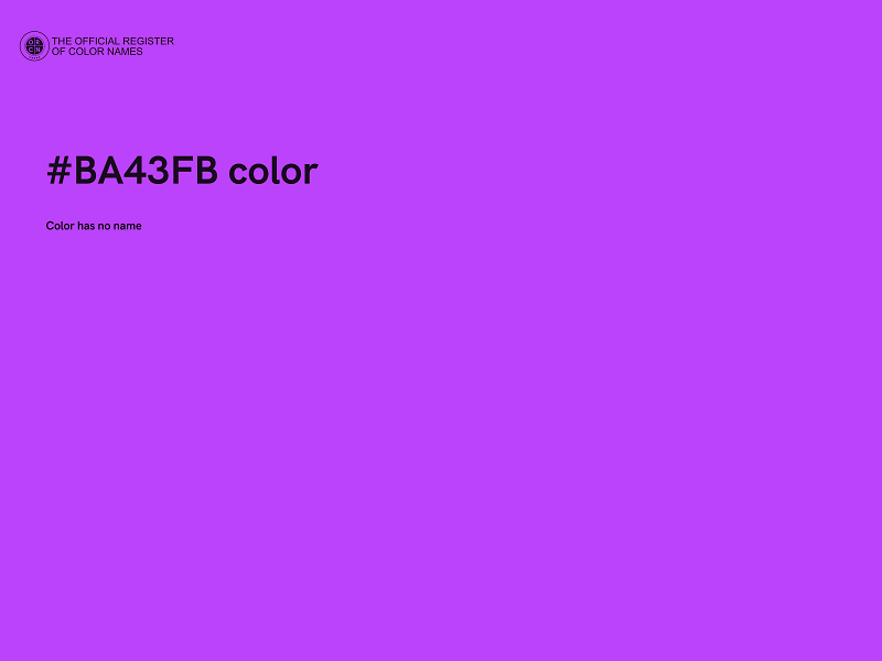 #BA43FB color image