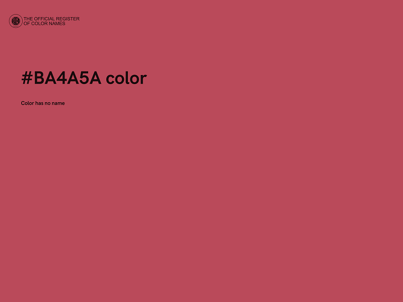 #BA4A5A color image