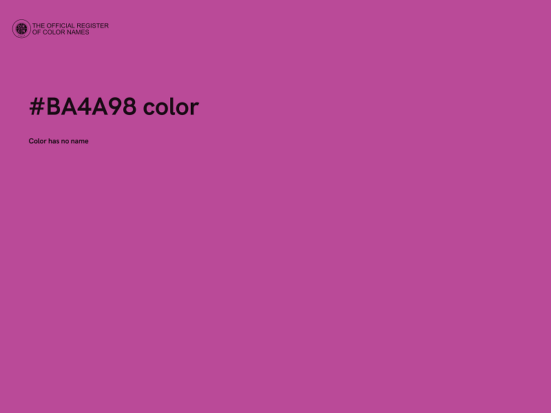 #BA4A98 color image