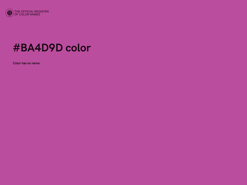 #BA4D9D color image