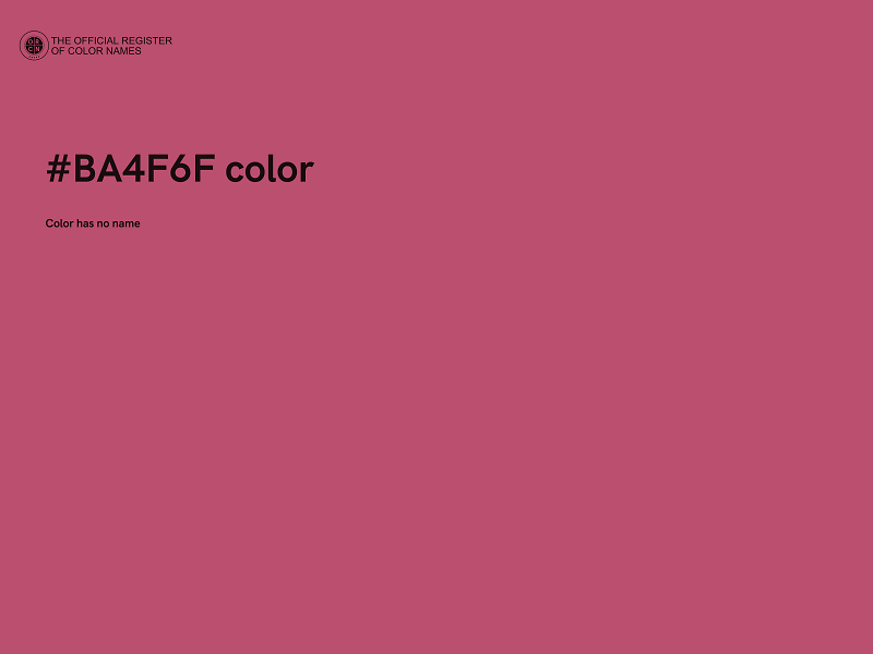 #BA4F6F color image