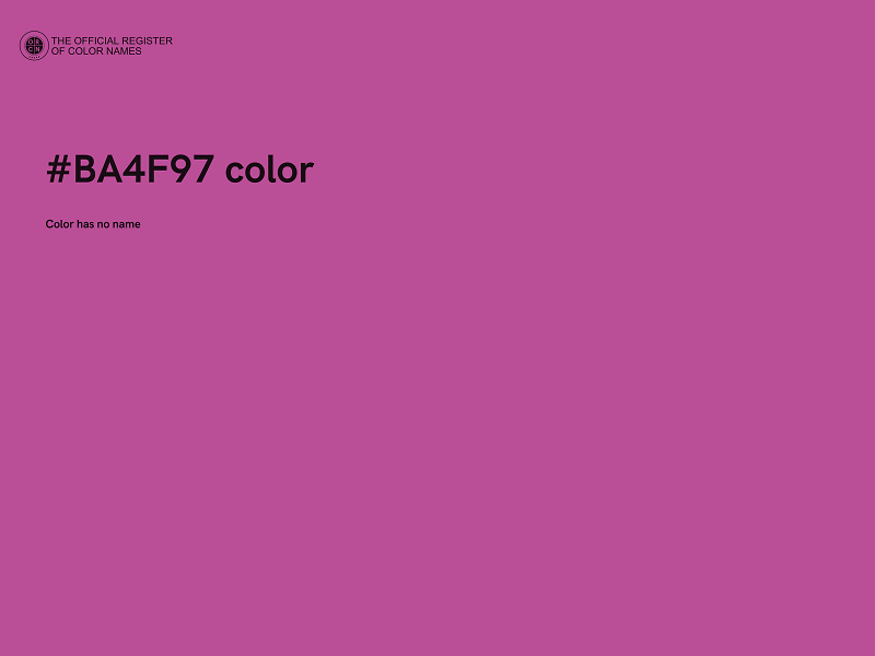 #BA4F97 color image