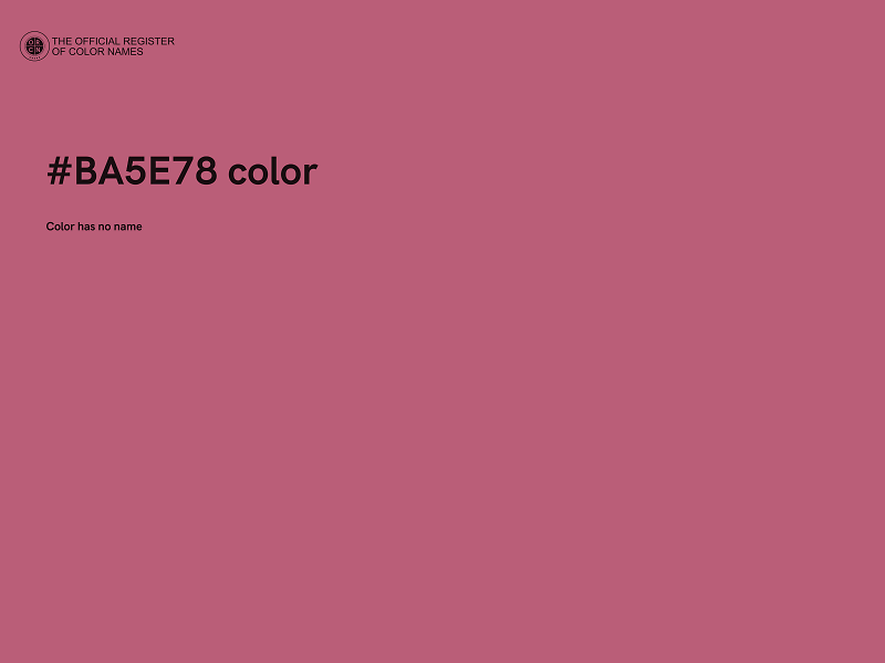 #BA5E78 color image